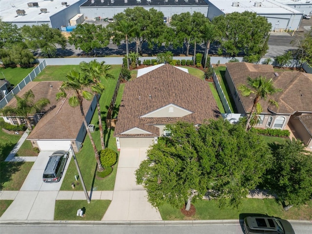 aerial view of residential area