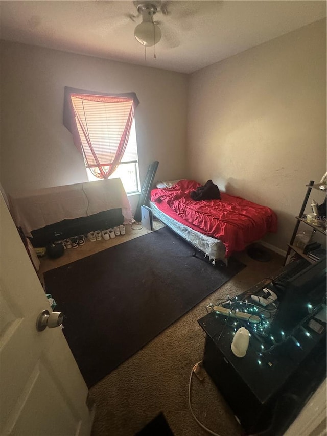 3710 N 57th St, Tampa, FL 33619 - bedroom with carpet floors and a ceiling fan