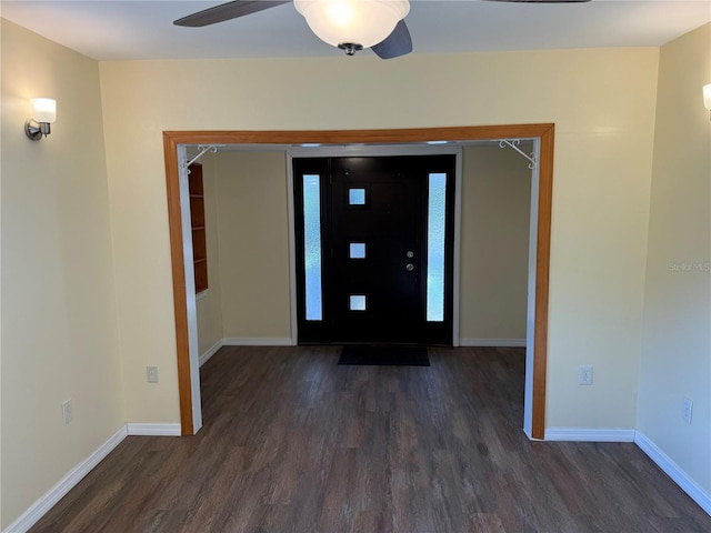 3762 18th Ter S, Saint Petersburg, FL 33711 - foyer entrance featuring dark wood-style floors and baseboards