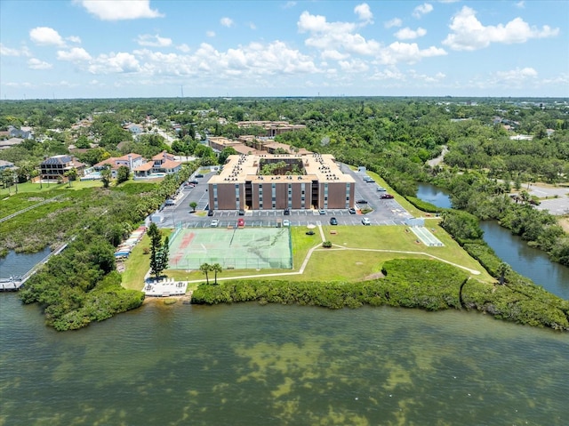 drone / aerial view of a large body of water