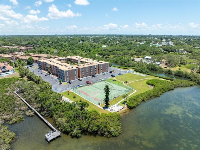 drone / aerial view of a nearby body of water
