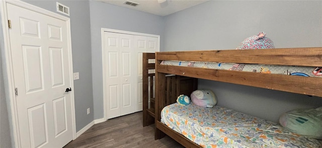 15124 Deer Meadow Dr, Lutz, FL 33559 - bedroom with wood finished floors, baseboards, and a closet