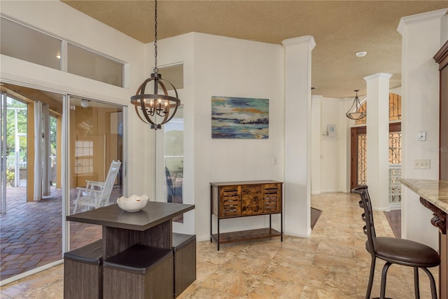 800 Belted Kingfisher Dr S, Palm Harbor, FL 34683 - dining room with a chandelier