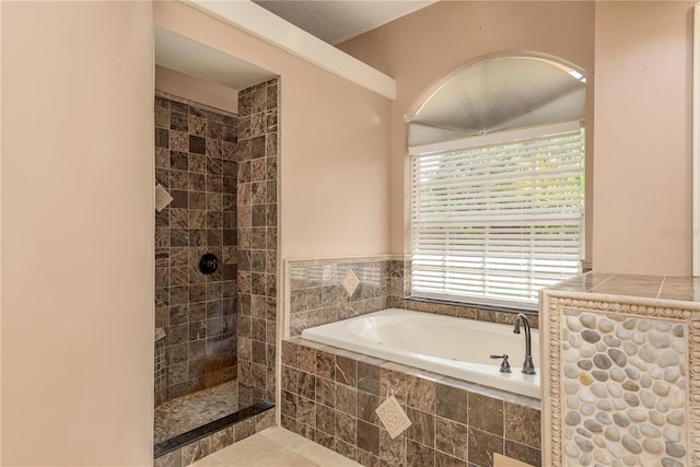 800 Belted Kingfisher Dr S, Palm Harbor, FL 34683 - bathroom featuring a garden tub and a walk in shower