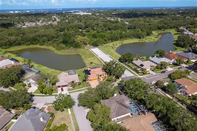 800 Belted Kingfisher Dr S, Palm Harbor, FL 34683 - aerial view of property and surrounding area featuring a nearby body of water and nearby suburban area