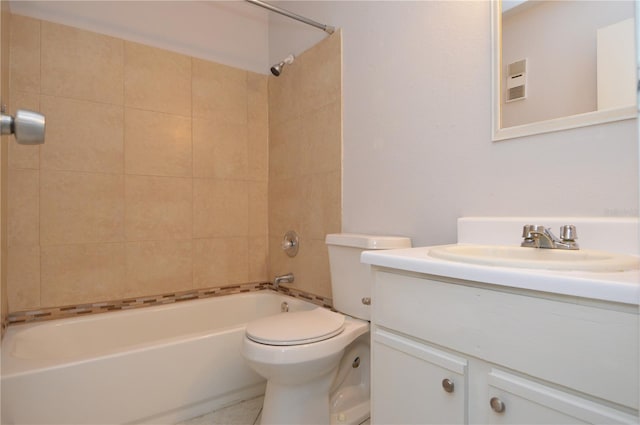 1400 Gandy Blvd N Unit 1705, Saint Petersburg, FL 33702 - bathroom featuring toilet, vanity, and shower / washtub combination