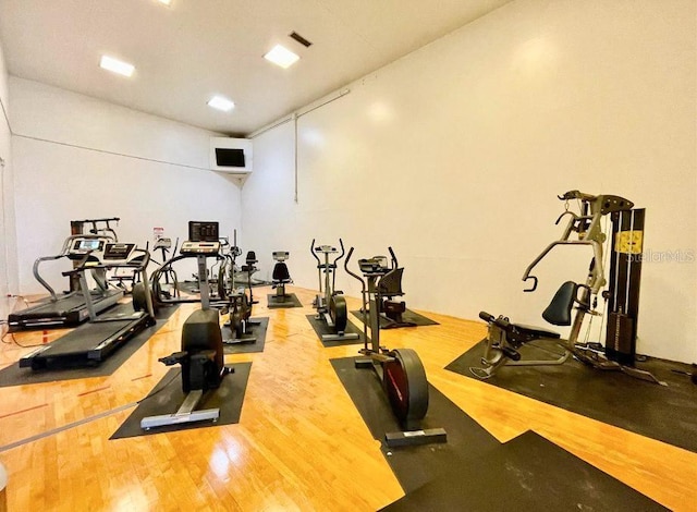 1400 Gandy Blvd N Unit 1705, Saint Petersburg, FL 33702 - exercise room featuring wood finished floors