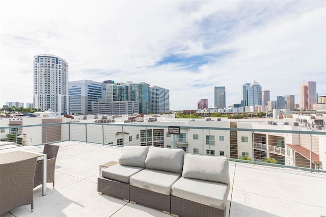 101 N 12th St Unit 400, Tampa, FL 33602 - view of patio featuring outdoor lounge area and a skyline view