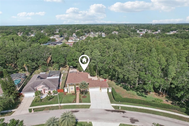11029 Lynn Lake Cir, Tampa, FL 33625 - aerial view of property's location with a heavily wooded area
