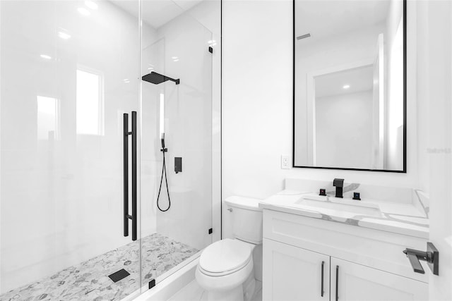 11921 Fort King Hwy, Thonotosassa, FL 33592 - full bathroom with a stall shower, toilet, and vanity