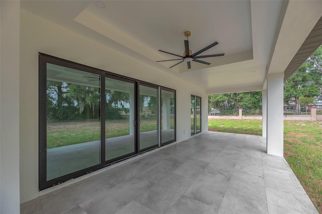 11921 Fort King Hwy, Thonotosassa, FL 33592 - view of patio with a ceiling fan