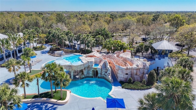 15922 Fishhawk Creek Ln, Lithia, FL 33547 - community pool featuring a view of trees