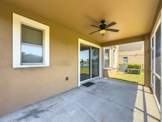 7852 Stoney Hill Dr, Wesley Chapel, FL 33545 - view of patio / terrace featuring ceiling fan