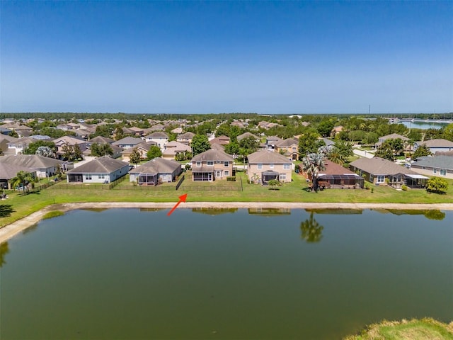 7852 Stoney Hill Dr, Wesley Chapel, FL 33545 - aerial view of residential area featuring a large body of water