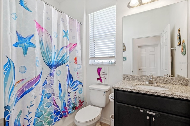8496 Starlight Loop, Parrish, FL 34219 - full bathroom featuring vanity, toilet, and a shower with curtain