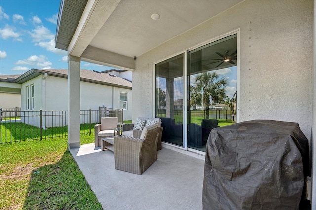 8496 Starlight Loop, Parrish, FL 34219 - view of patio featuring area for grilling and an outdoor living space