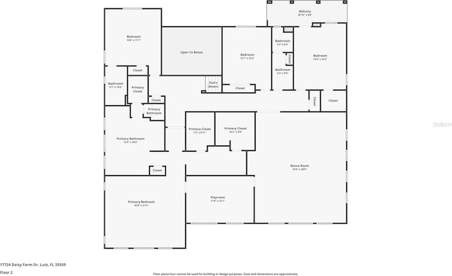 17724 Daisy Farm Dr, Lutz, FL 33559 - view of property floor plan