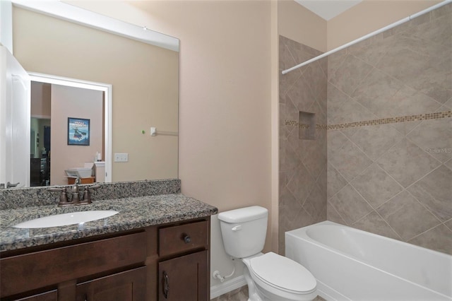 7001 Interbay Blvd Unit 242, Tampa, FL 33616 - bathroom with toilet, washtub / shower combination, and vanity