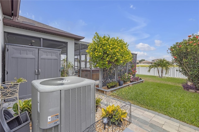 11684 Brighton Knoll Loop, Riverview, FL 33579 - exterior view of cooling unit and a shingled roof