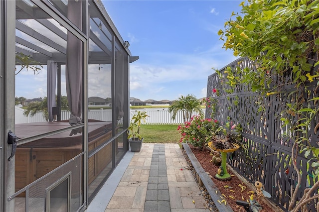 11684 Brighton Knoll Loop, Riverview, FL 33579 - view of patio with a water view