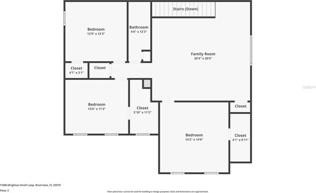 11684 Brighton Knoll Loop, Riverview, FL 33579 - floor plan / room layout