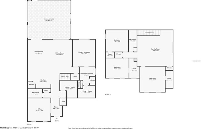 11684 Brighton Knoll Loop, Riverview, FL 33579 - floor plan / room layout