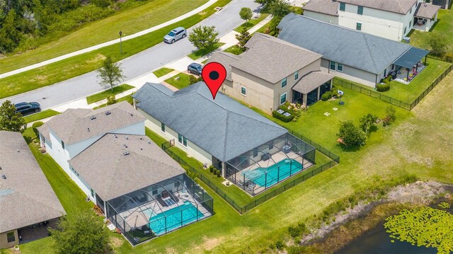 3972 Wisdom Trl, Land O Lakes, FL 34638 - aerial view of residential area featuring a pool area