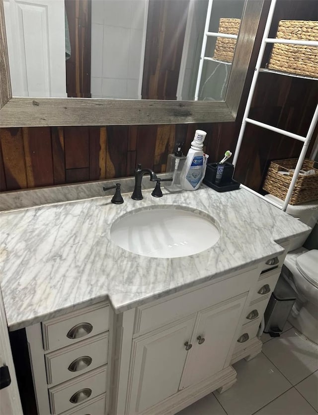 6741 4th Ave N, Saint Petersburg, FL 33710 - bathroom with tile patterned floors, vanity, and toilet