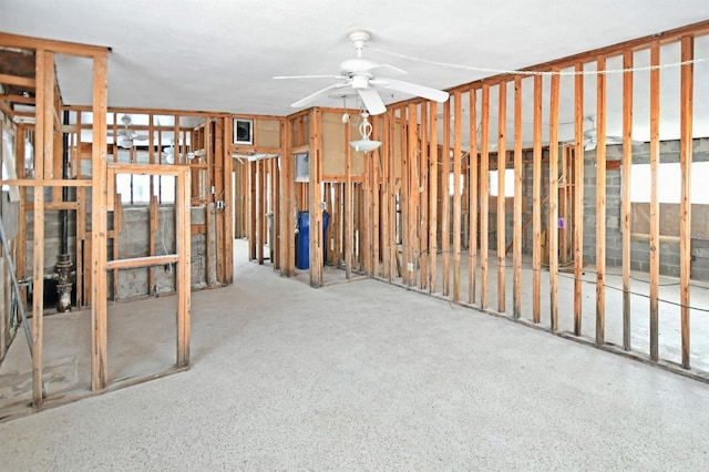 14147 Palm St, Madeira Beach, FL 33708 - below grade area with ceiling fan