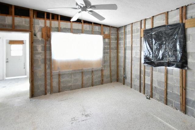 14147 Palm St, Madeira Beach, FL 33708 - below grade area featuring ceiling fan