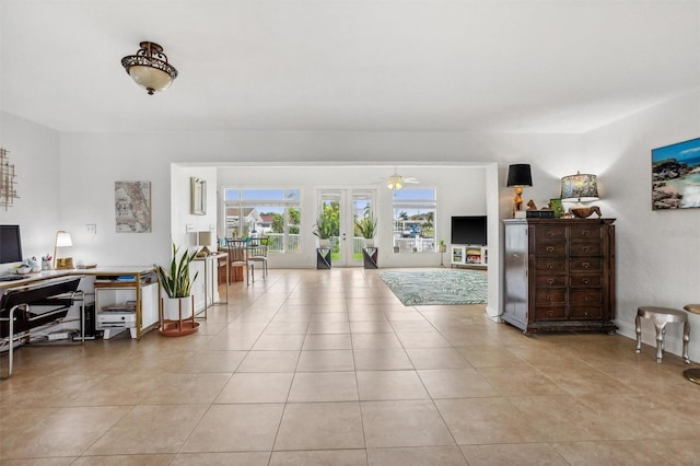 710 116th Ave, Treasure Island, FL 33706 - home office featuring french doors and tile patterned flooring