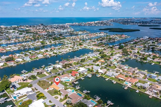 710 116th Ave, Treasure Island, FL 33706 - aerial perspective of suburban area with a nearby body of water