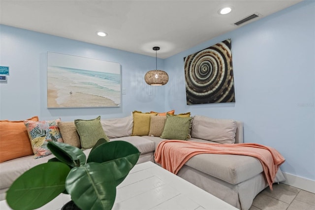 1210 Bay Pine Blvd, Indian Rocks Beach, FL 33785 - living area featuring recessed lighting, tile patterned floors, and baseboards