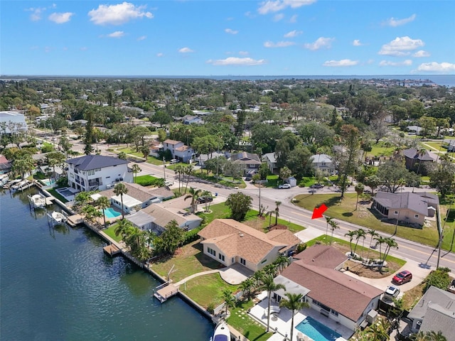 3932 Shore Acres Blvd NE, Saint Petersburg, FL 33703 - aerial perspective of suburban area with a nearby body of water