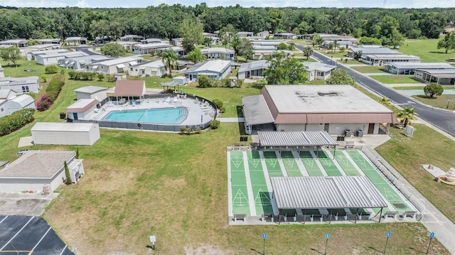 3542 Castle Dr, Zephyrhills, FL 33540 - bird's eye view of a pool