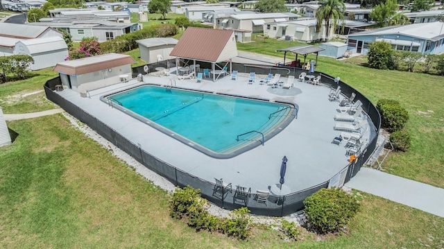 3542 Castle Dr, Zephyrhills, FL 33540 - community pool featuring a residential view