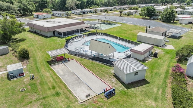 3542 Castle Dr, Zephyrhills, FL 33540 - bird's eye view of a pool area