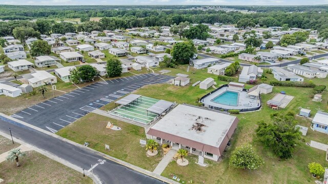3542 Castle Dr, Zephyrhills, FL 33540 - aerial view of property's location with a pool
