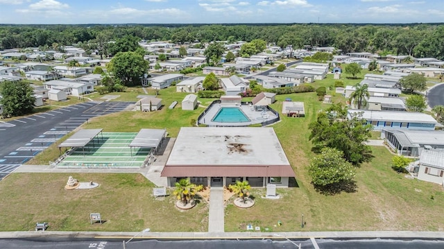 3542 Castle Dr, Zephyrhills, FL 33540 - aerial view of residential area featuring a pool area