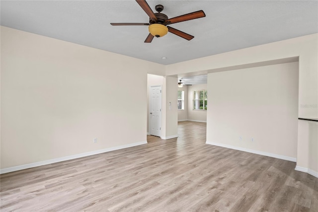 7249 Bridgeview Dr, Wesley Chapel, FL 33545 - unfurnished room with ceiling fan and light wood finished floors
