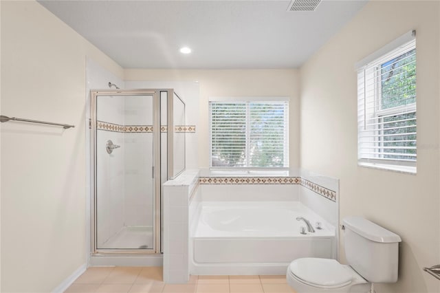 7249 Bridgeview Dr, Wesley Chapel, FL 33545 - full bath featuring a bath, a stall shower, and tile patterned floors