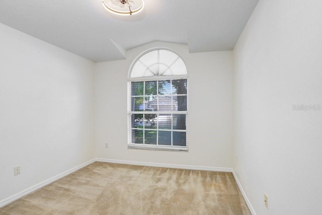 4921 Wessex Way, Land O Lakes, FL 34638 - empty room with healthy amount of natural light, carpet flooring, baseboards, and vaulted ceiling