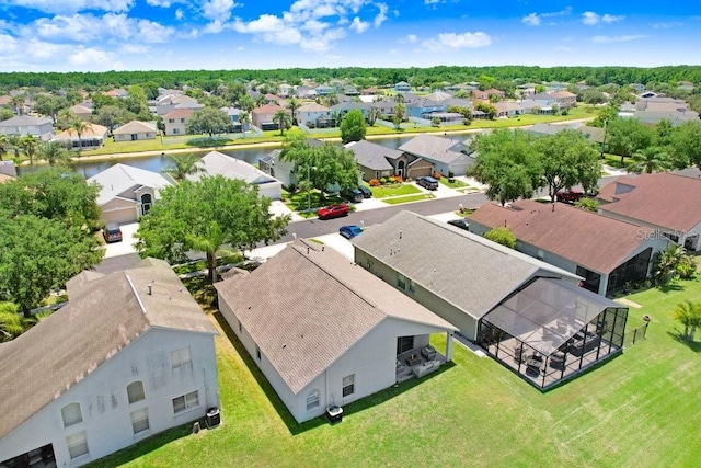 4921 Wessex Way, Land O Lakes, FL 34638 - aerial perspective of suburban area with a nearby body of water