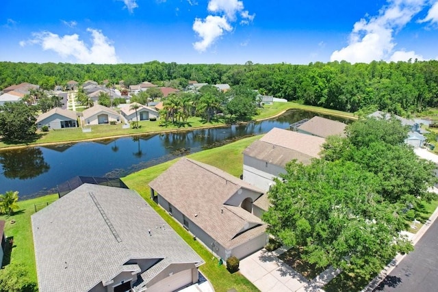 4921 Wessex Way, Land O Lakes, FL 34638 - aerial perspective of suburban area with a large body of water