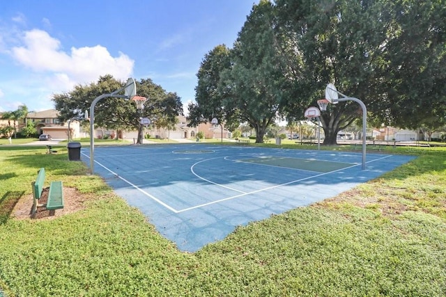 4921 Wessex Way, Land O Lakes, FL 34638 - view of basketball court featuring a lawn and community basketball court