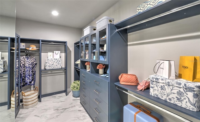256 Stirling Bridge Dr, Ormond Beach, FL 32174 - spacious closet with light marble finish flooring