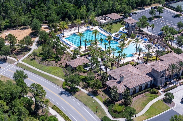 3952 Aldea Way, Wesley Chapel, FL 33543 - aerial view of a pool area