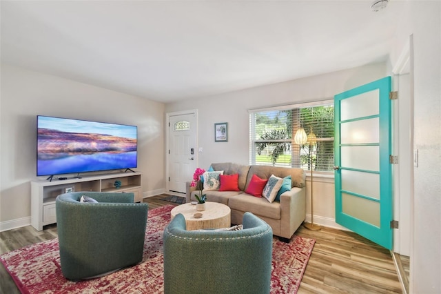 4324 S Clark Ave, Tampa, FL 33611 - living area featuring wood finished floors and baseboards