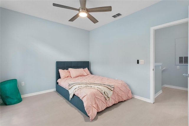 501 Knights Run Ave Unit 5103, Tampa, FL 33602 - carpeted bedroom with baseboards and ceiling fan