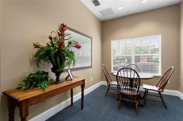 501 Knights Run Ave Unit 5103, Tampa, FL 33602 - dining area featuring dark colored carpet and baseboards
